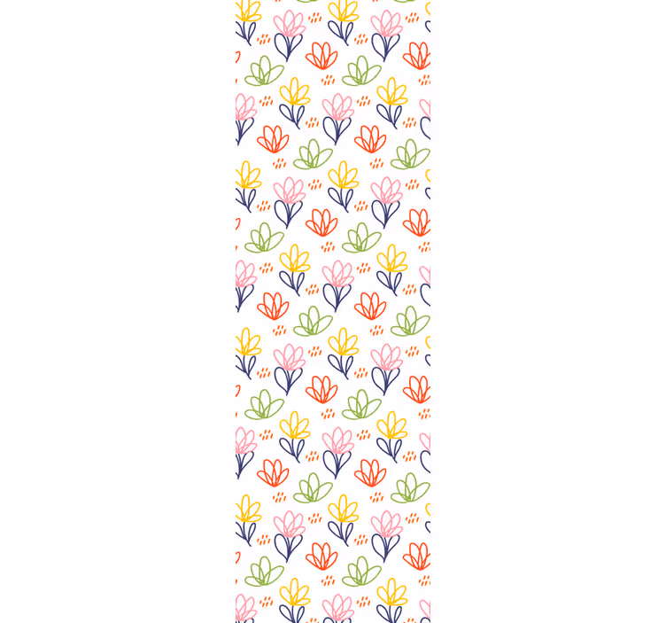 Tapet flori model floral doodle - TenStickers