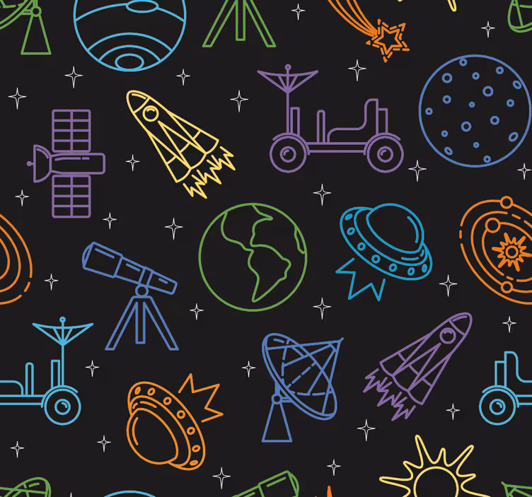 Tapet copii explorare cerească - TenStickers