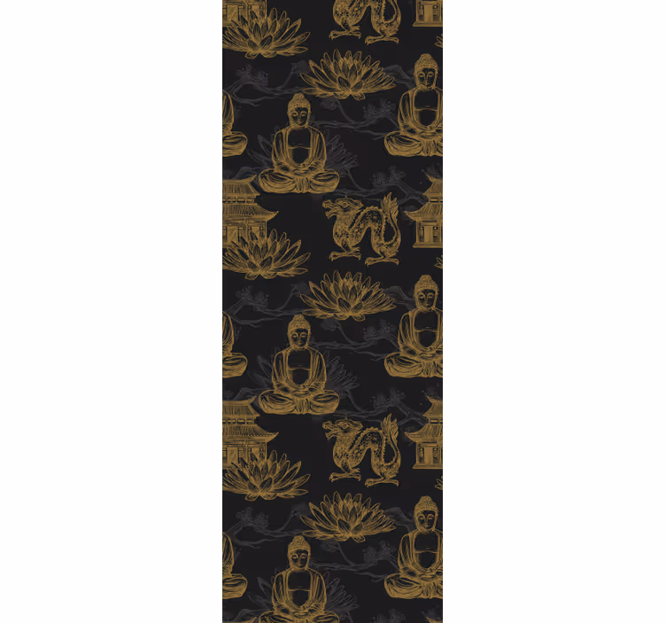 Tapet buddha pe floare de lotus - TenStickers