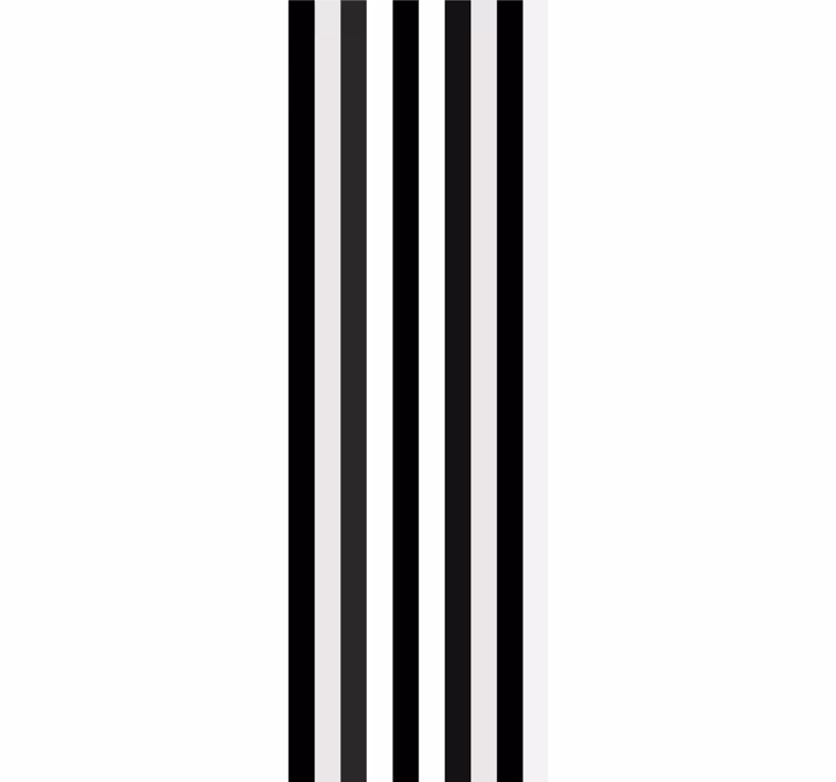Tapet cu dungi verticale alb-negru - TenStickers