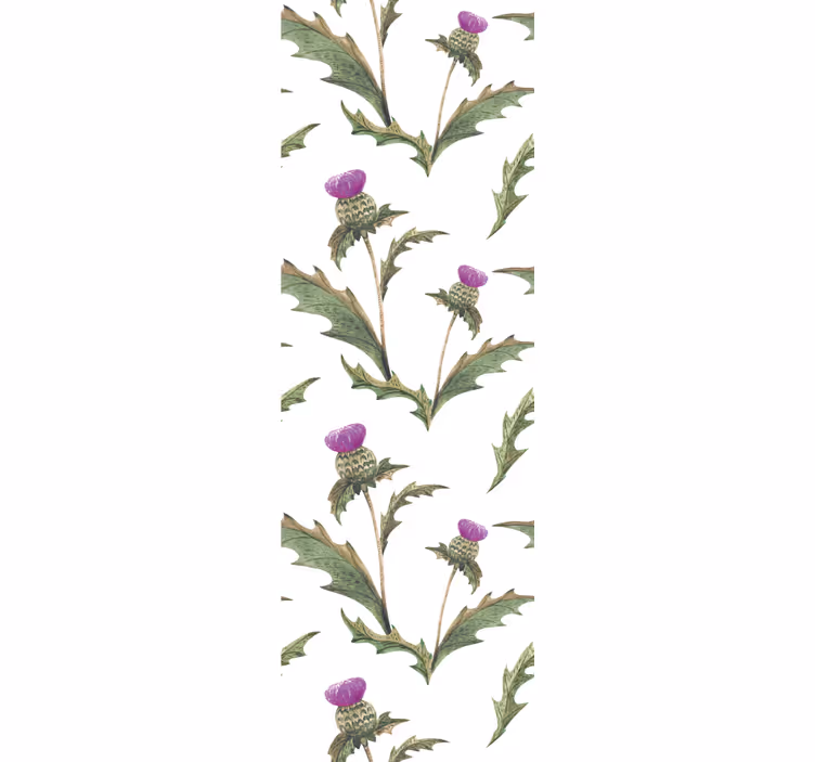 Tapet de frunze design cu motiv de ciulin - TenStickers