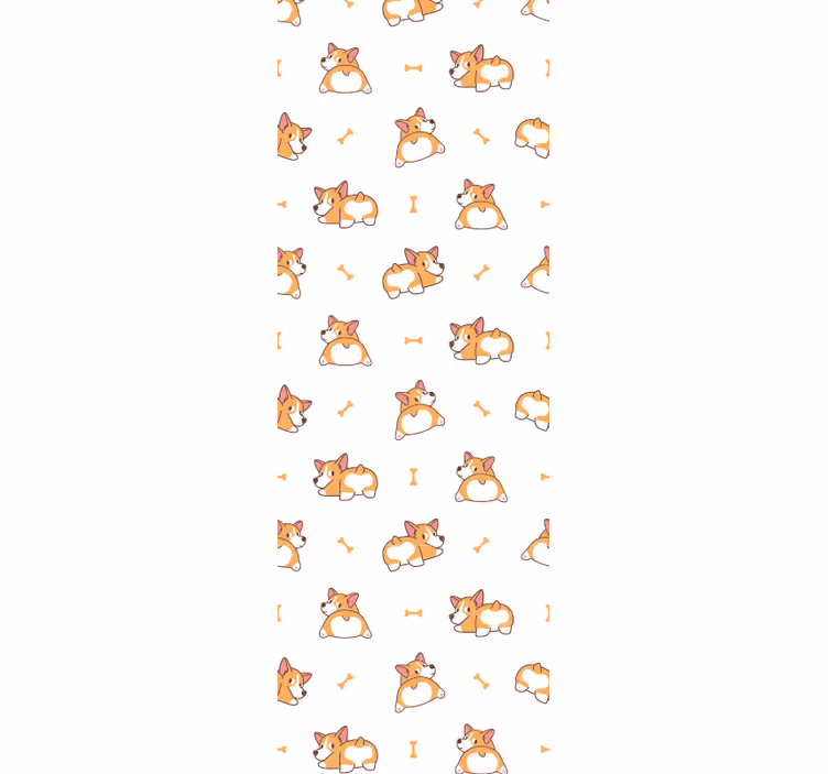 Câine tapet corgis jucăuș - TenStickers