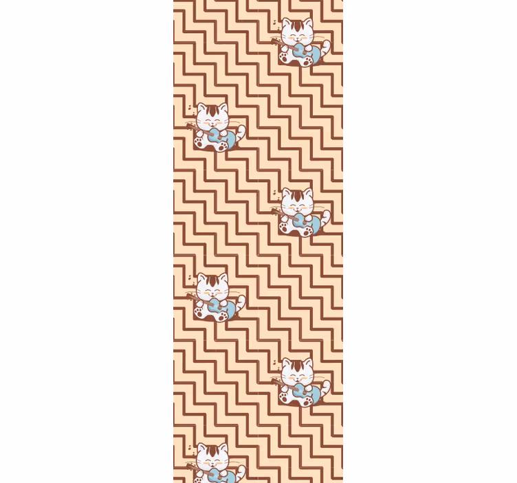 Tapet pisici motiv geometric felin - TenStickers