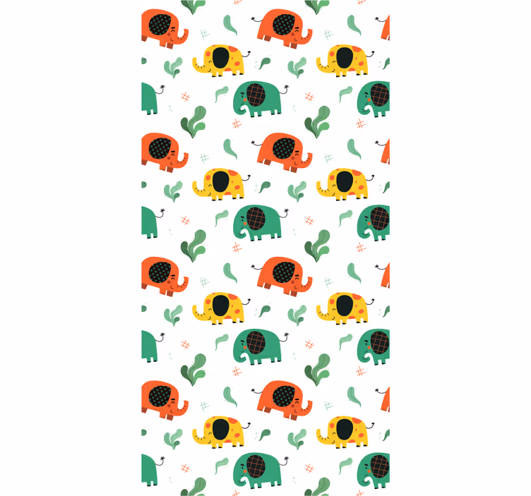 Elefant tapet model de elefant jucăuș - TenStickers