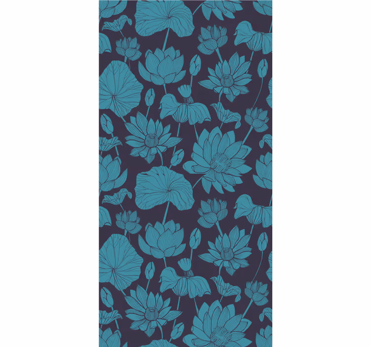 Tapet flori model de lotus botanic - TenStickers