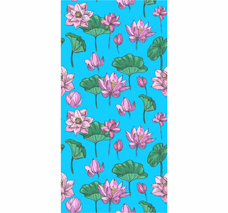 Tapet flori expoziție cu flori de lotus - TenStickers