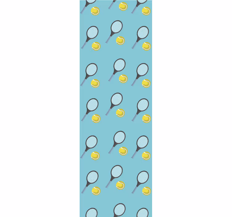 Tapet pentru copii cu minge și tenis albastru - TenStickers