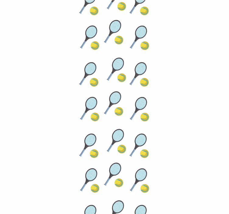 Tapet tineret rachete și mingi de tenis - TenStickers