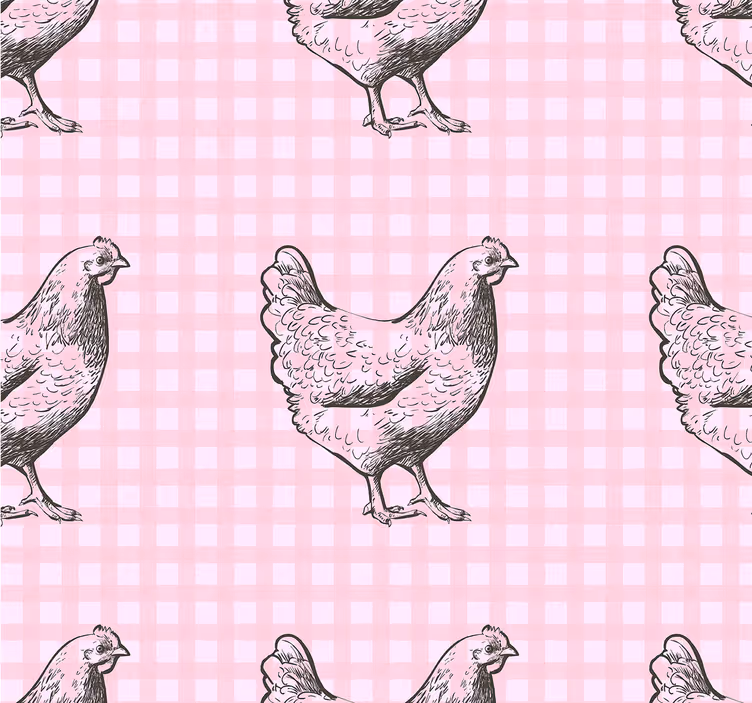 tapet bucătărie decor cu model de găină - TenStickers