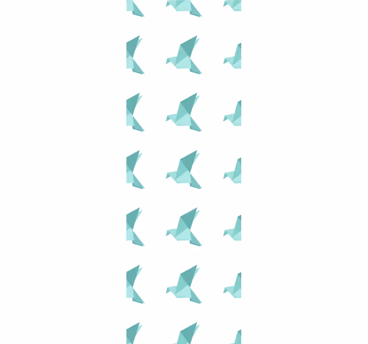 Tapet copii model cu păsări origami - TenStickers