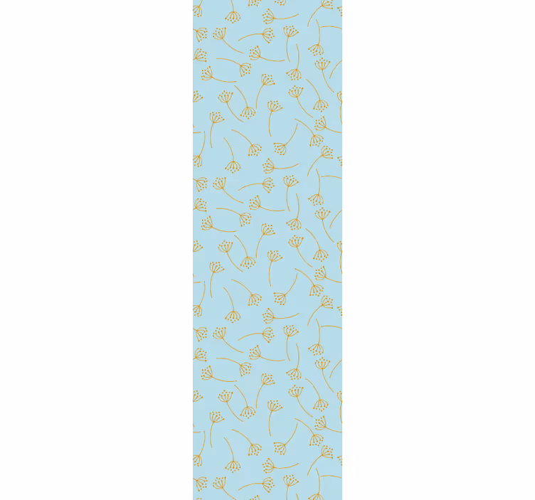 Tapet flori artă în linie botanică - TenStickers