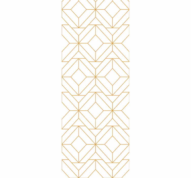 Tapet nordic geometric auriu sufragerie - TenStickers