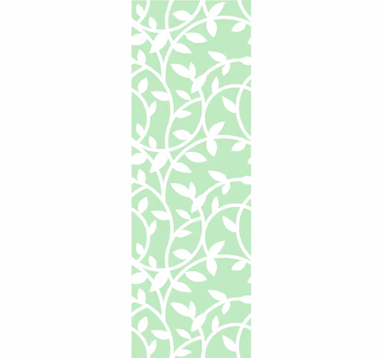 Verde cu flori albe tapet cu flori - TenStickers