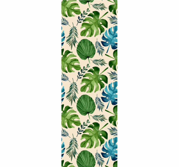 Tapet cu frunze cu model de frunze verzi tropicale - TenStickers