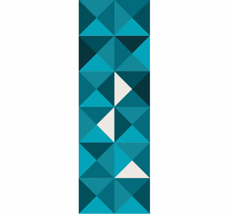 Tapet geometric design triunghiular albastru - TenStickers