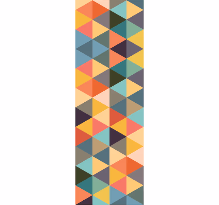 Tapet geometric triunghiuri colorate - TenStickers
