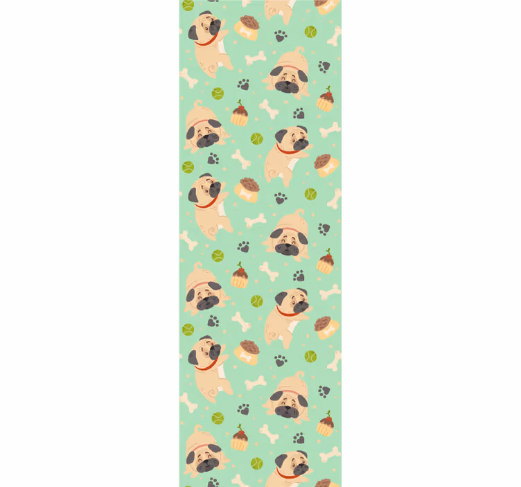 Câine tapet joc de tip pug - TenStickers
