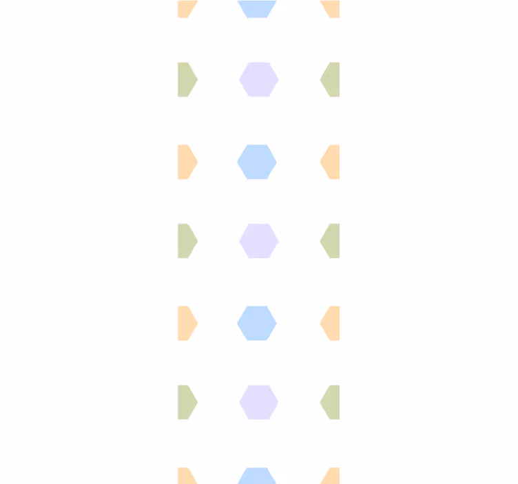 Tapet geometric hexagoane pastelate - TenStickers