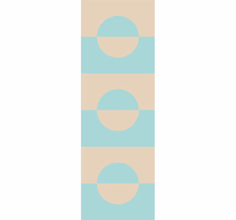 Tapet geometric model de cerc în dungi - TenStickers