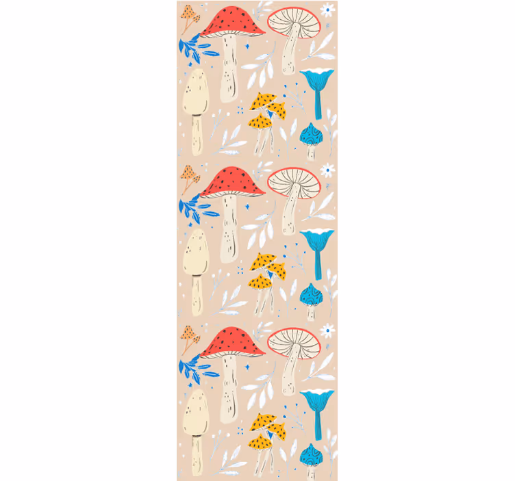 Tapet natura motive de ciuperci - TenStickers