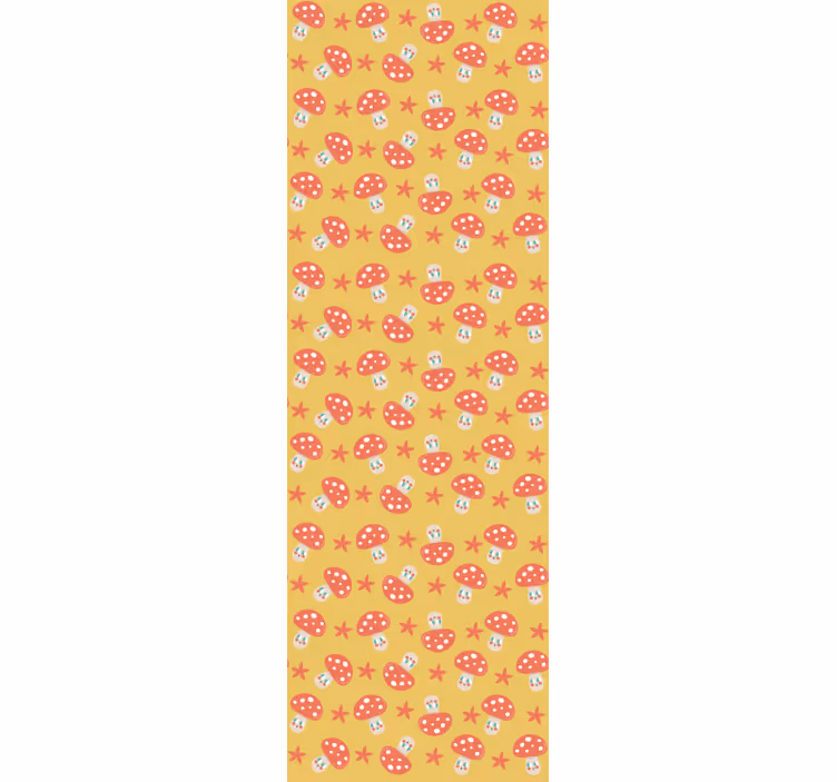 Tapet ornamental model jucăuș de ciuperci - TenStickers