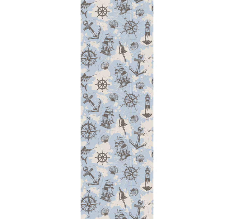 Tapet camera de zi cu model nautic vintage - TenStickers
