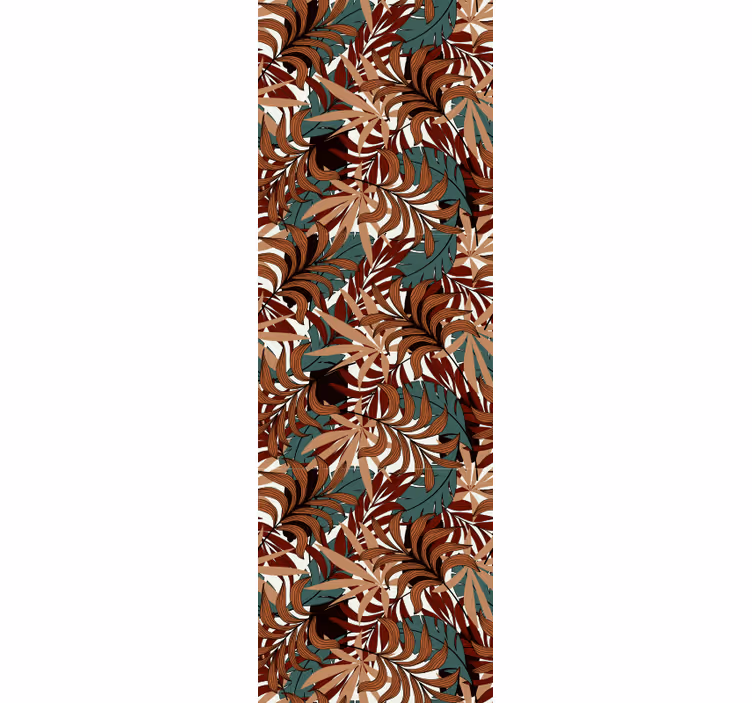 Tapet de frunze mural botanic abstract - TenStickers