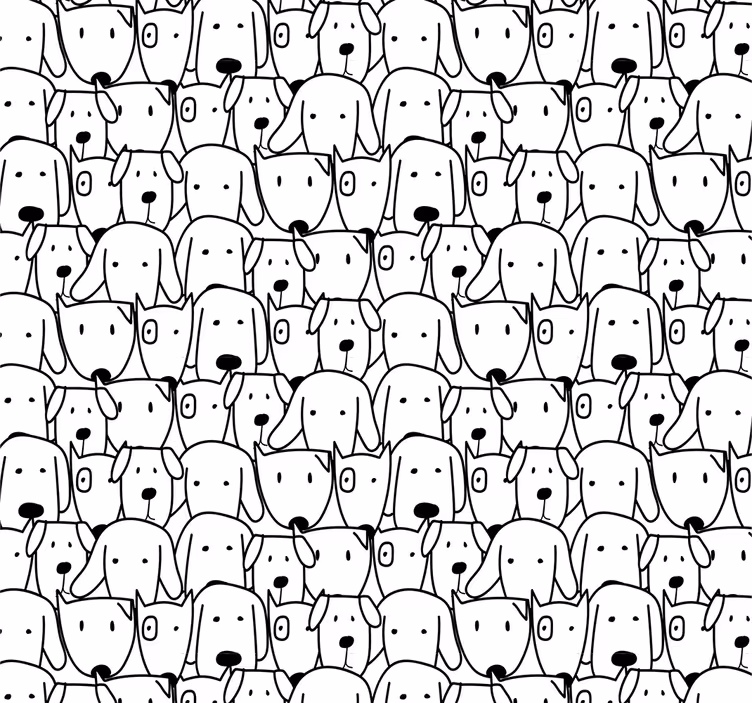Câine tapet ilustrație canină - TenStickers