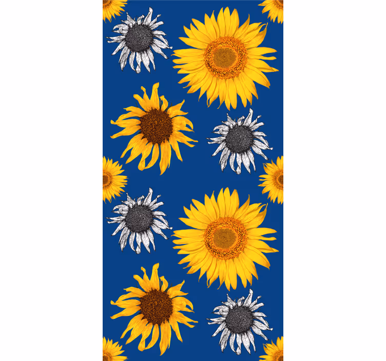 Tapet flori ansamblu de floarea soarelui - TenStickers