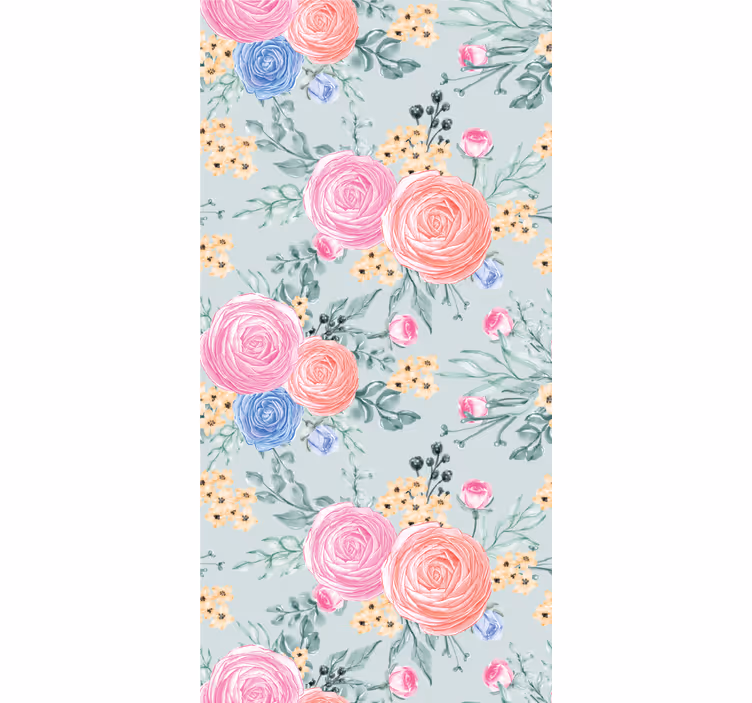 Tapet delicat flori pastel flori - TenStickers