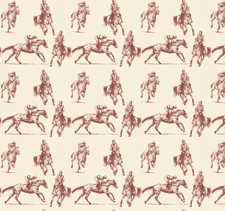 Tapet de animale ilustrație ecvestră - TenStickers
