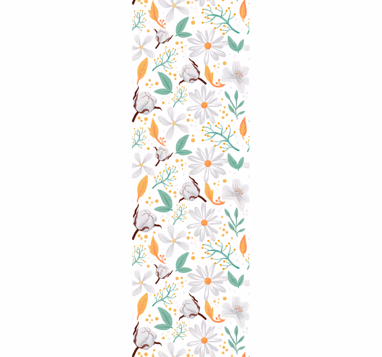 Tapet flori flori botanice de bumbac - TenStickers