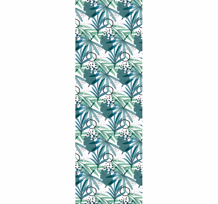 Tapet de frunze geometric tropical - TenStickers