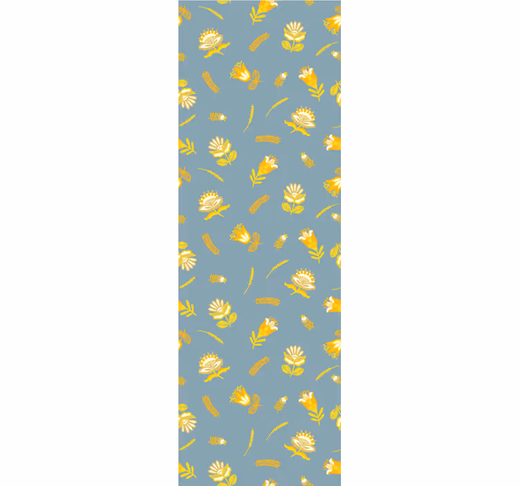 Tapet galben flori poloneze simboluri flori - TenStickers