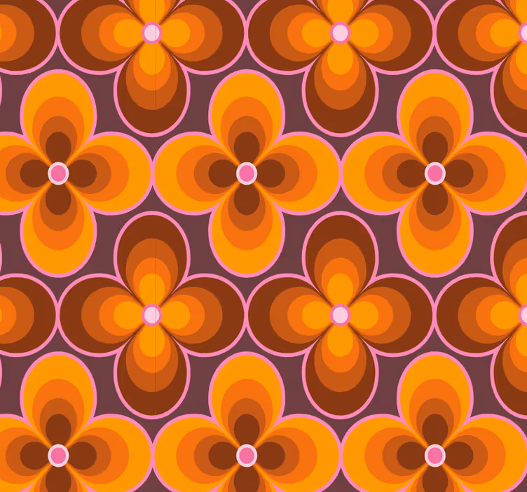 Tapet geometric izbucnire florală geometrică - TenStickers