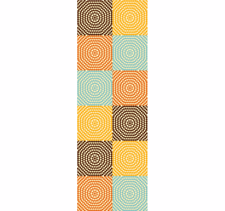 Tapet geometric pătrate geometrice spiralate - TenStickers