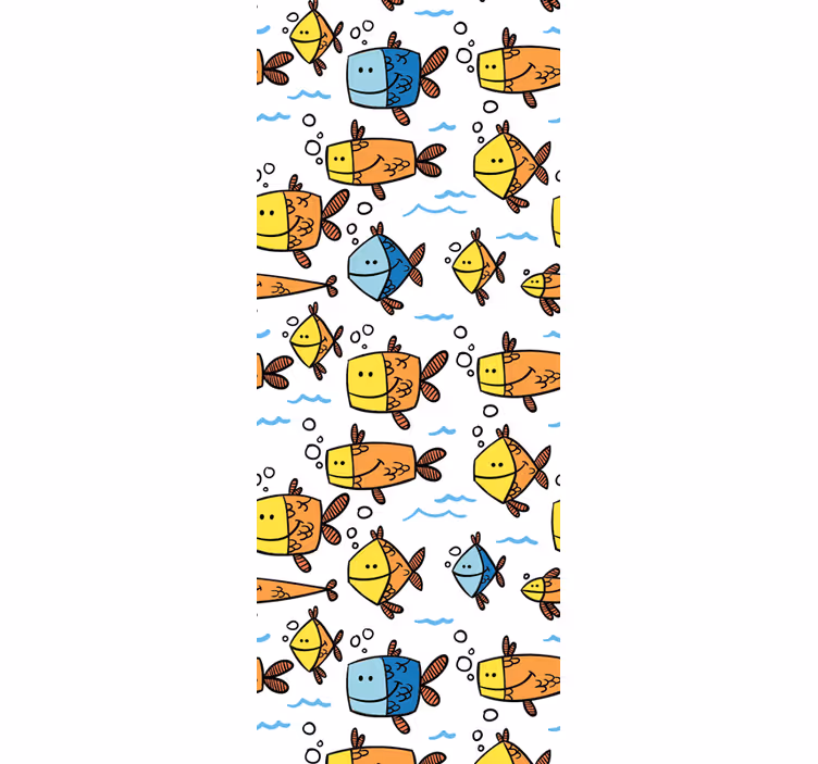 Wallpaper cu peşte distracție de desene animate acvatice - TenStickers