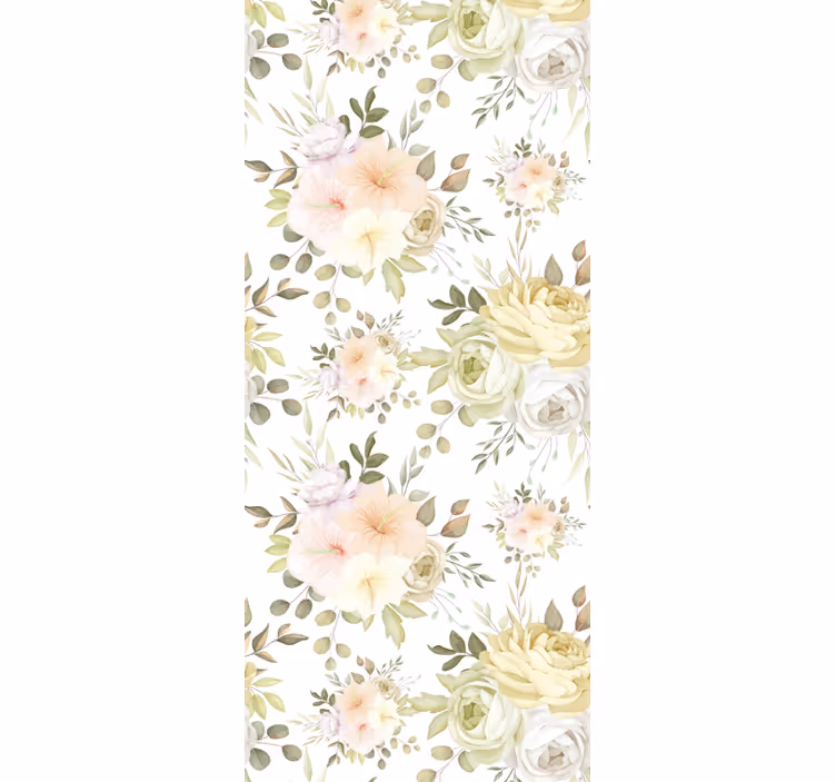 Tapet de nunta frumos floral fără sudură - TenStickers