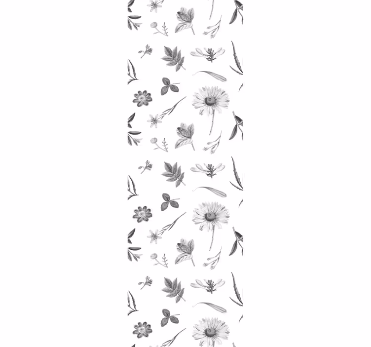 Tapet flori schițe florale - TenStickers