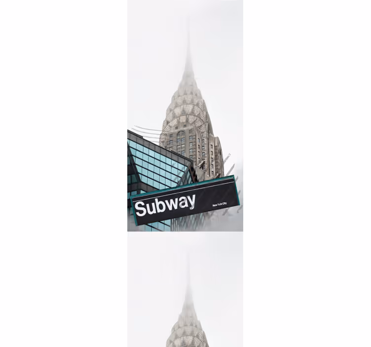 Orașe tapet intrarea metroului urban - TenStickers