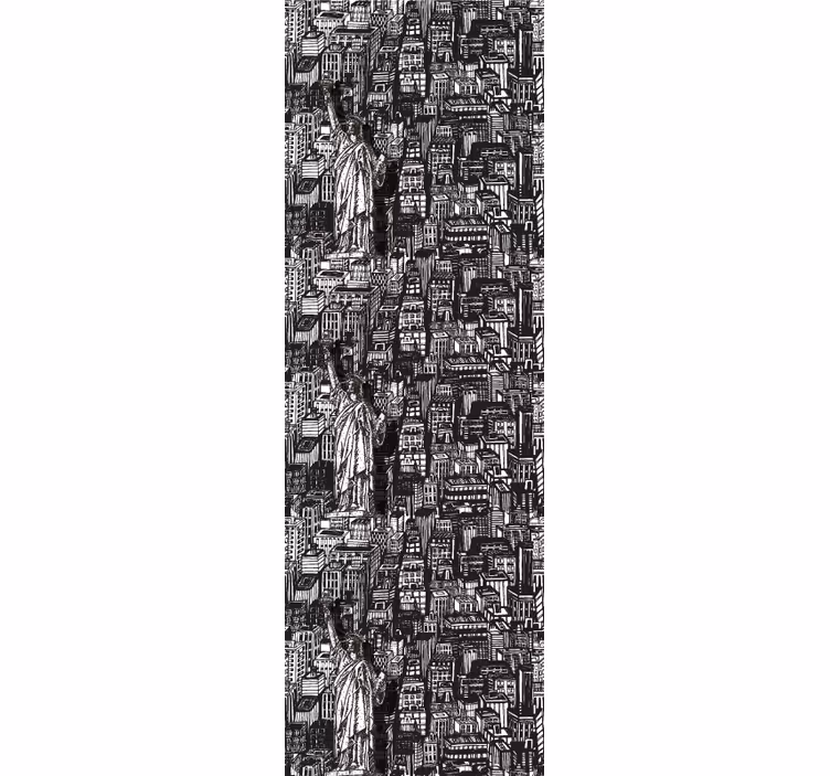 Orașe tapet colaj urban statuie - TenStickers