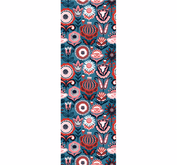 Tapet floral flori ornamentale - TenStickers