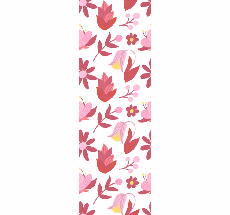 Tapet floral aranjament buchet roz - TenStickers