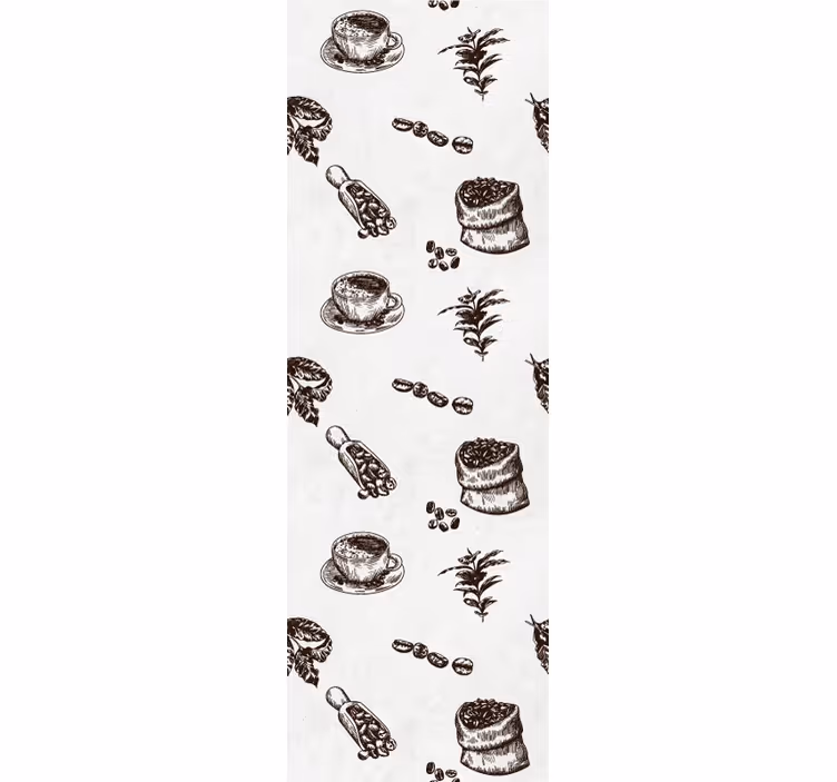 Tapet de artă motive de cafeină - TenStickers