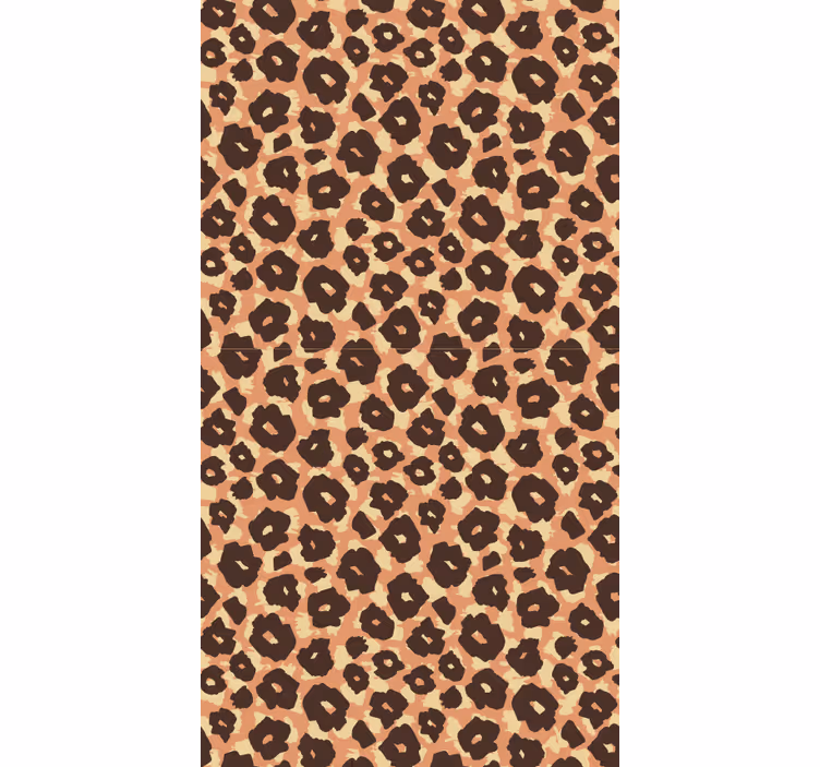Tapet clasic imitație de leopard catifelat - TenStickers