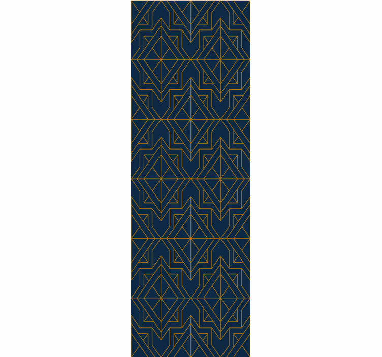 Tapet ornamental elegant art deco albastru intens - TenStickers