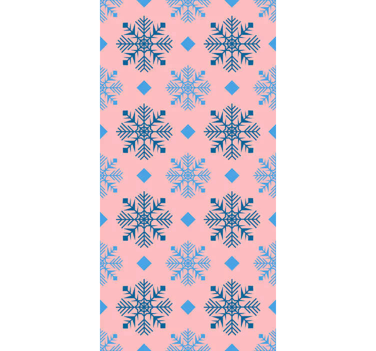 Crăciun tapet model geometric de fulgi de nea - TenStickers