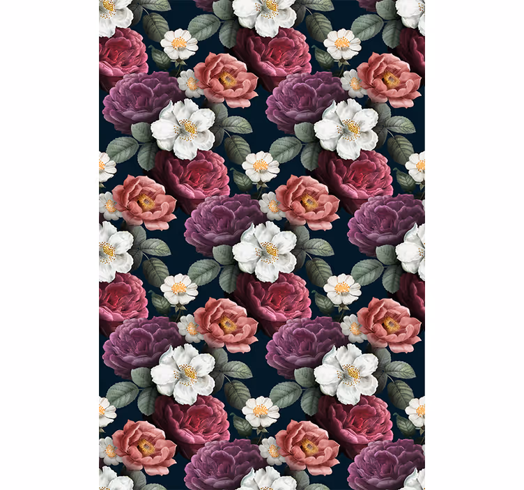 Tapet flori eleganță înfloritoare - TenStickers