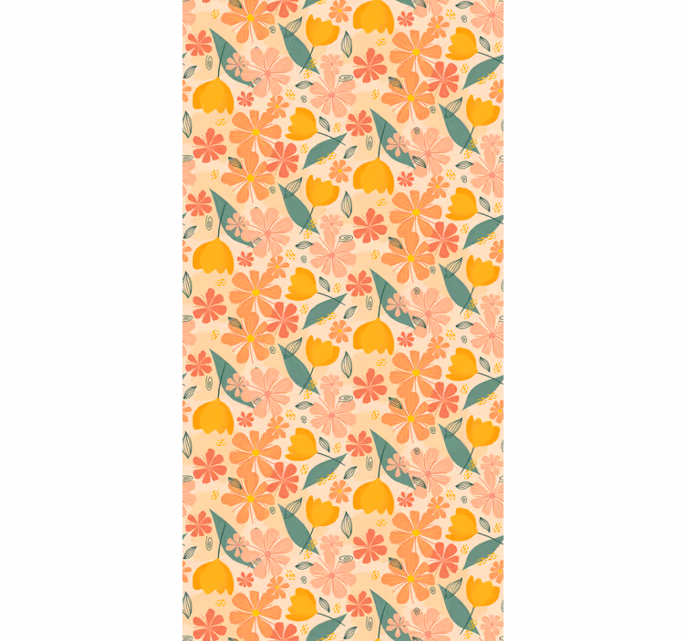 Tapet flori motiv floral citrice - TenStickers