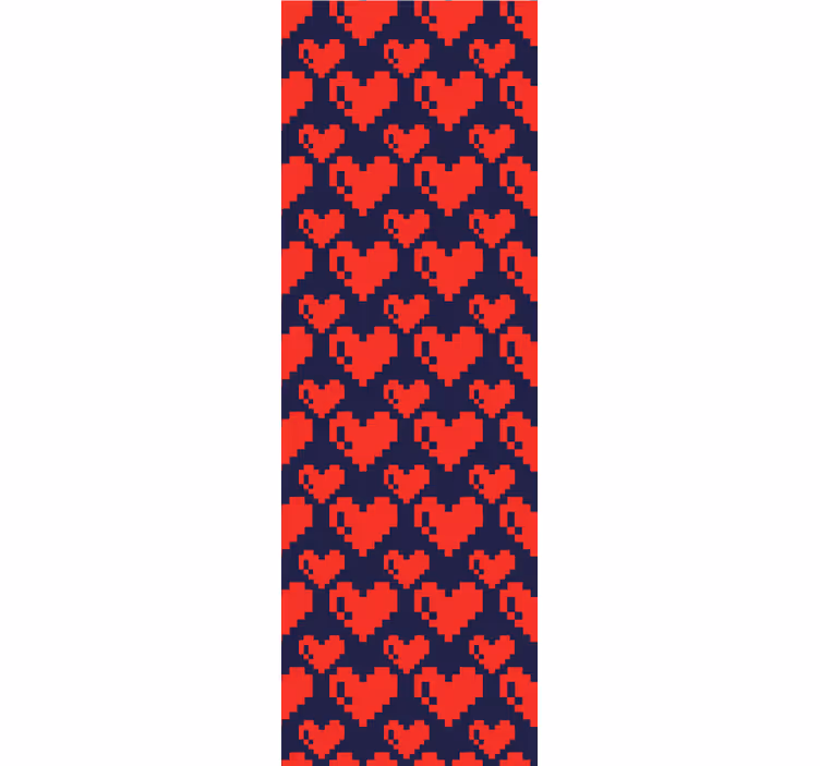 tapet pixel inimioare albastru fundal dormitor - TenStickers